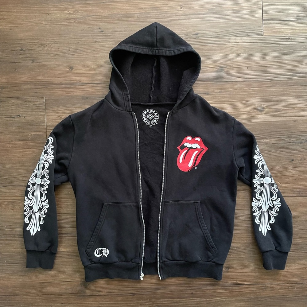 Chrome Hearts Rolling Stone Zip Up Hoodie